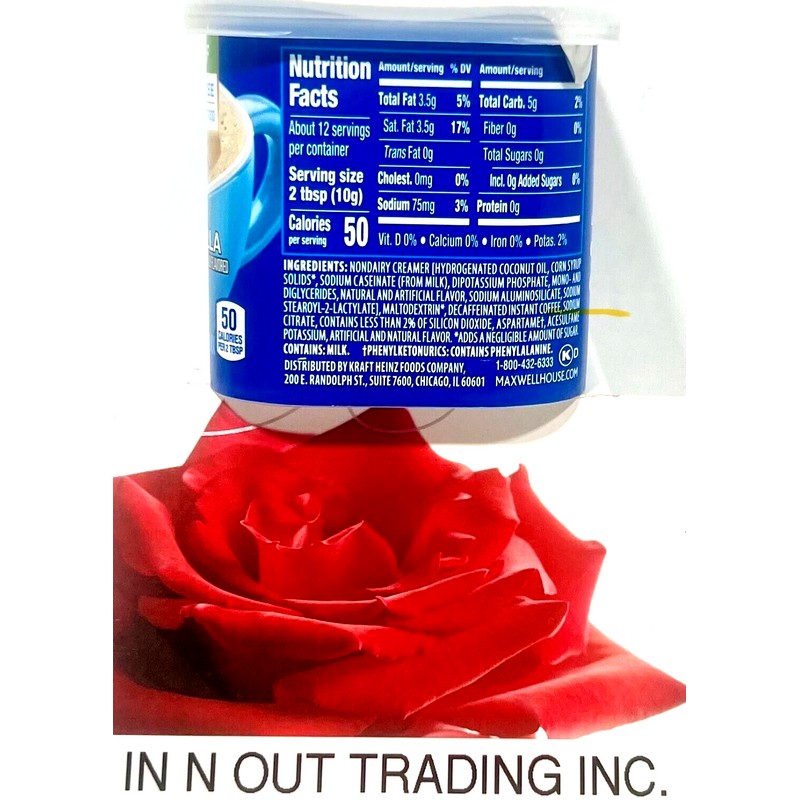 Maxwell House International Fench Vanilla Cafe Decaf Sugar Free 4.3oz~11/12/20