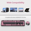 iRoboosta Pink Wireless Keyboard and Mouse Combo, 2.4GHz Creamy Keyboard