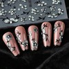 5D Embossed Daisy Lavender Nail Stickers, 5 Sheets Self Adhesive