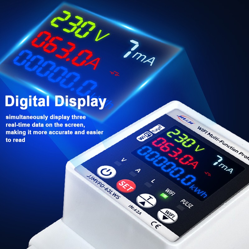 Tuya WiFi Automatic Reclosuring Protector Intelligent Circuit Breaker Single Phase
