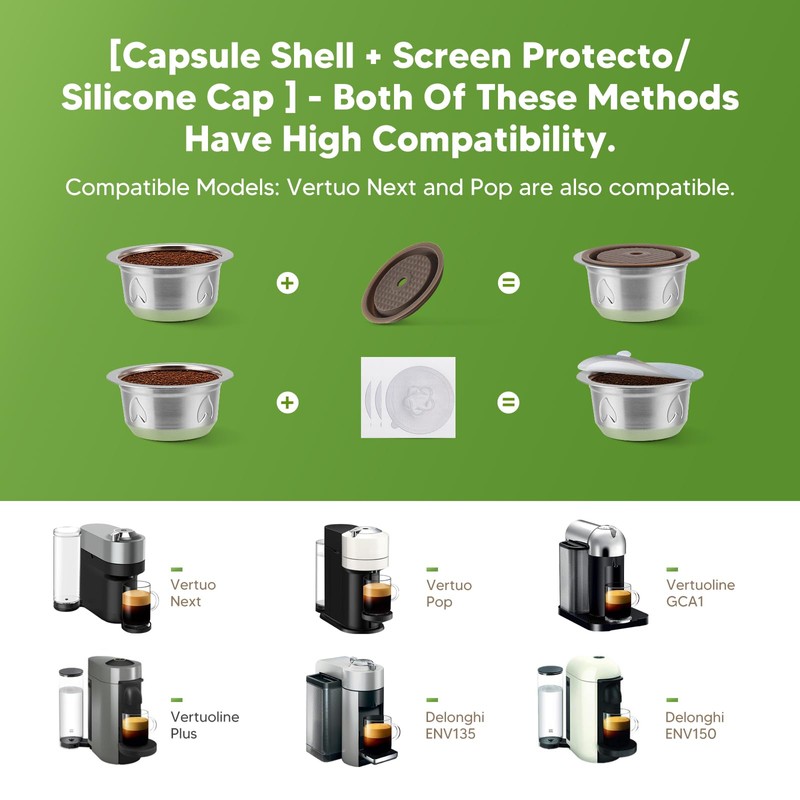 Refillable Coffee Pods for Nespresso Vertuo,1pcs,7.7oz