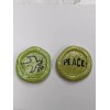 PEACE ! - Green Dove With Olive Branch 1-1/4 Inch
