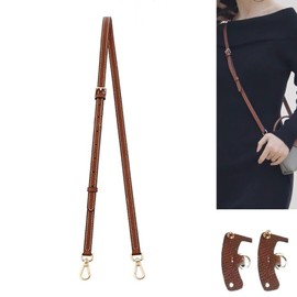 Yuaiosn Bag Straps for Changing, Purse Strap Replacement Crossbody, Women's Leather Shoulder Strap, Adjustable Replacement Crossbody Bag Strap, Shoulder Strap, brown