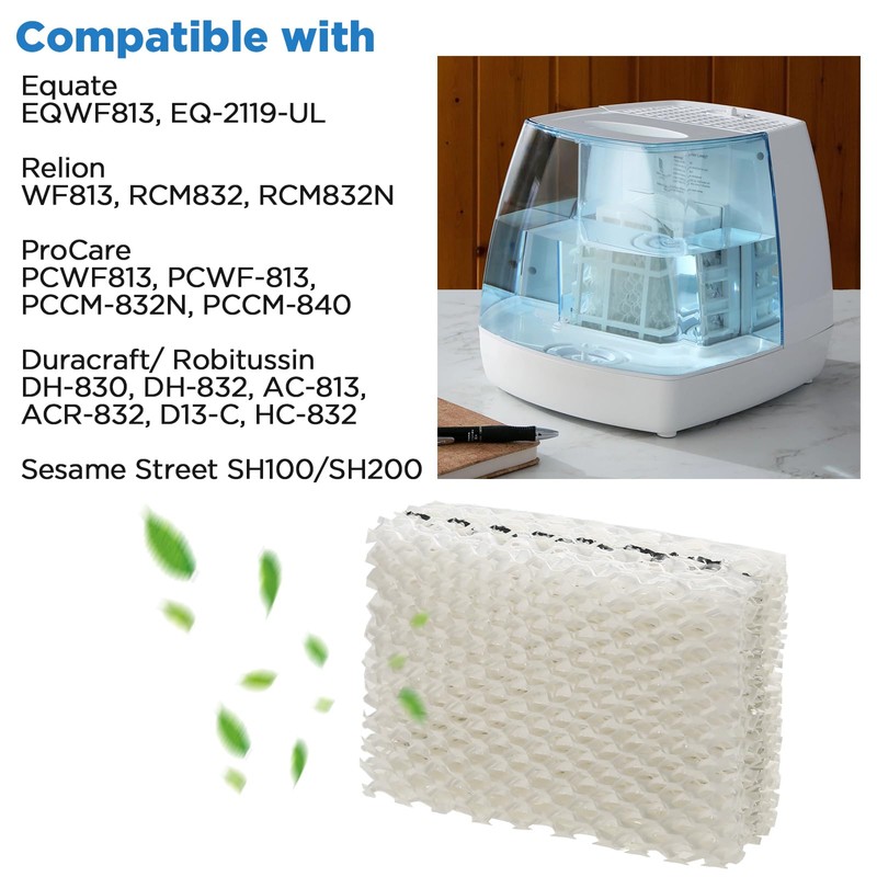 Freeboy Wf813 Eqwf813 Humidifier Filters Replacement for Equate Eqwf813 Eq-2119-Ul;