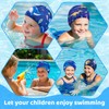 Gabotrie 4 PCS Kids Swim Caps, Cloth Fabric Swimming Caps,