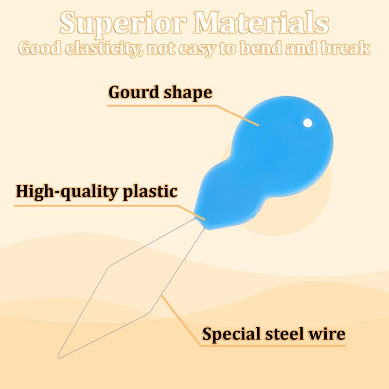 HJZHII 60Pcs Plastic Needle Threaders, Gourd Shaped Sewing Needle Threader