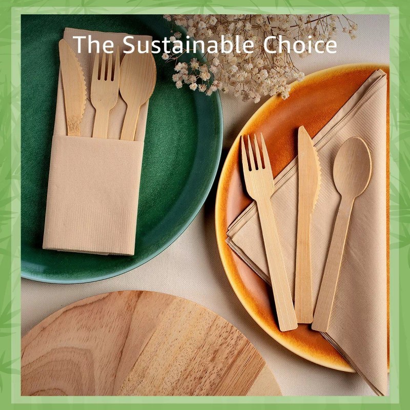 Ibambo Bamboo Entertain Napkins - 40 Pack, 3-Ply, Heavy Duty