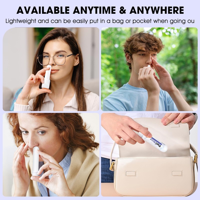2Pc PuriNose Inhaler,Purinose Nasal Inhaler,2025 New Portable Nasal Suction Stick,Inhaler