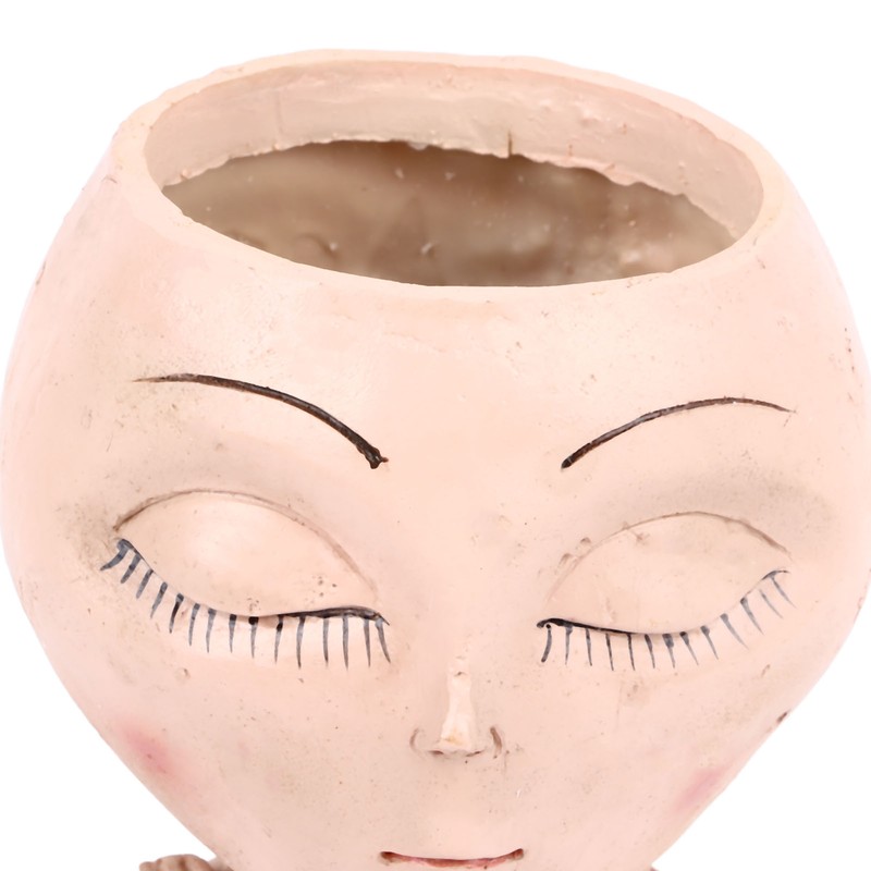 Face Head Planter Succulent Plant Flower Pot Resin Container Face