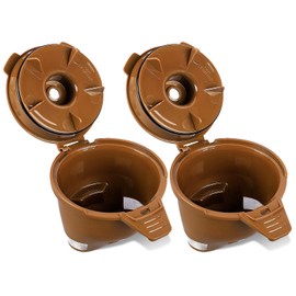 KEEPOW Reusable Single Serve Coffee Filter Coffee Brew Basket for Hamilton Beach FlexBrew Coffee Maker Models 49974 49975 49976 49979 49950 49966 49957 49954 49947 49940 Filter Part, 2 Pack, Brown