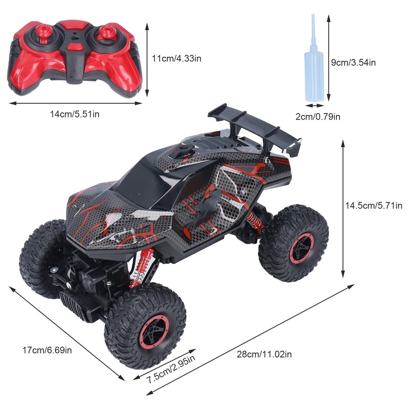 2.4G Remote Control Off Road Vehicle Spray Climbing Shock Absorption