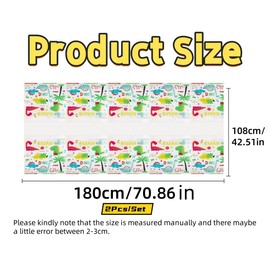 Plastic Table Cloths for Parties, 70'' x 42'' Disposable Printed Waterproof Square Table Covers for Indoor or Outdoor Use, Rectangle Table Covers for Picnic Dinner Kitchen Birthday Wedding Decor
