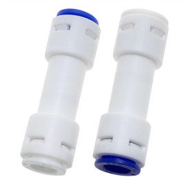 Zangc 3/8" Check Valve Push to Connect Fittings Quick Connect Fittings Water Line Adapter Water Pipe Connector One Way Check Valve 3/8 Inch-2PCS
