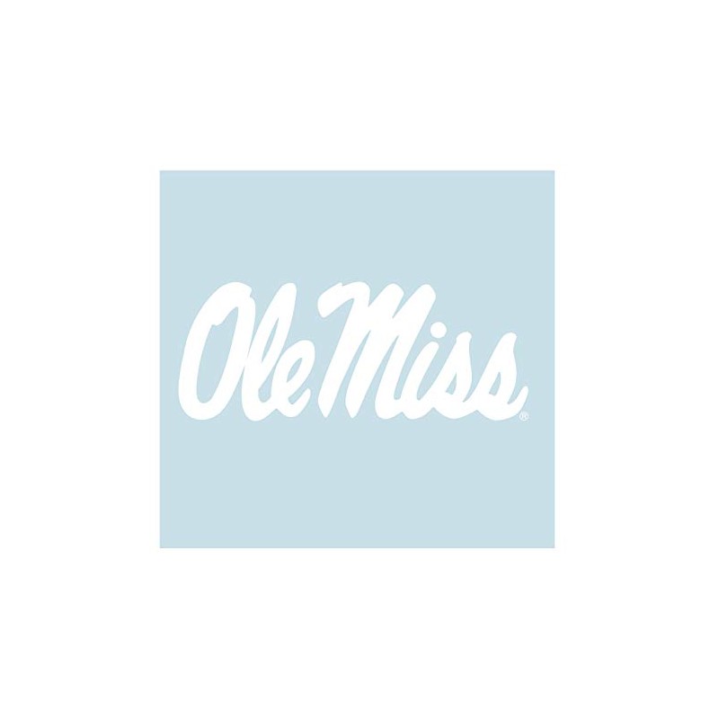 Craftique Mississippi Decal (WHT OLE MISS DECAL (3",4",6",12",18"), 12 in)
