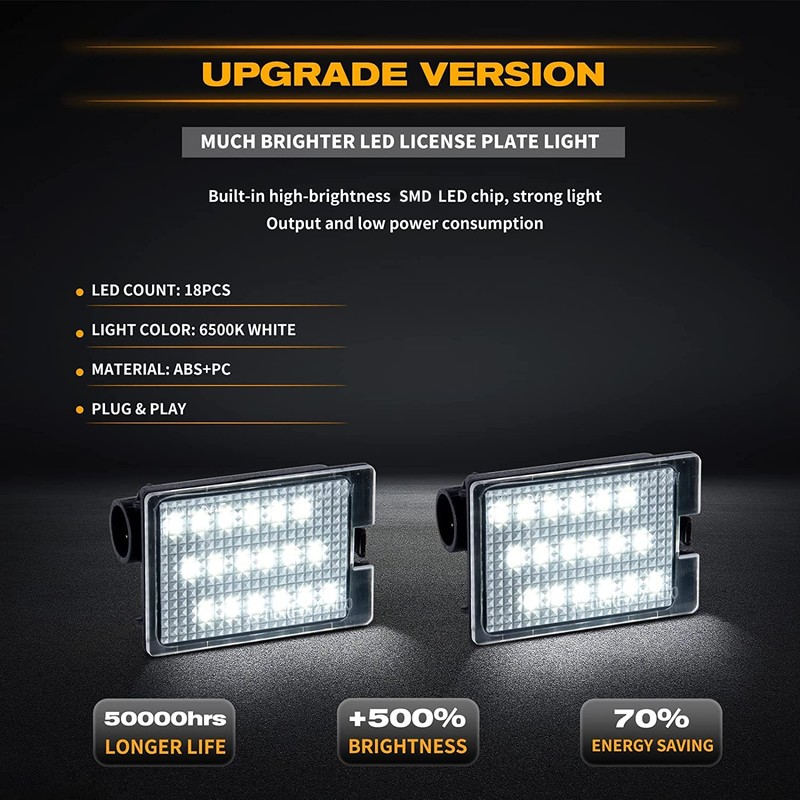 Gempro LED License Plate Lights Assembly for Dodge Durango 2014-2022