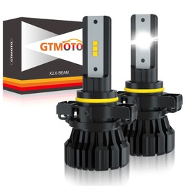 GTMOTO 5202 LED Fog Light Bulbs, PS24W 5201 PS19W 12V 24W Front Bumper Driving DRL Lamp Direct Replacement, 6000K Cool Bright White Lite, 2-Pack