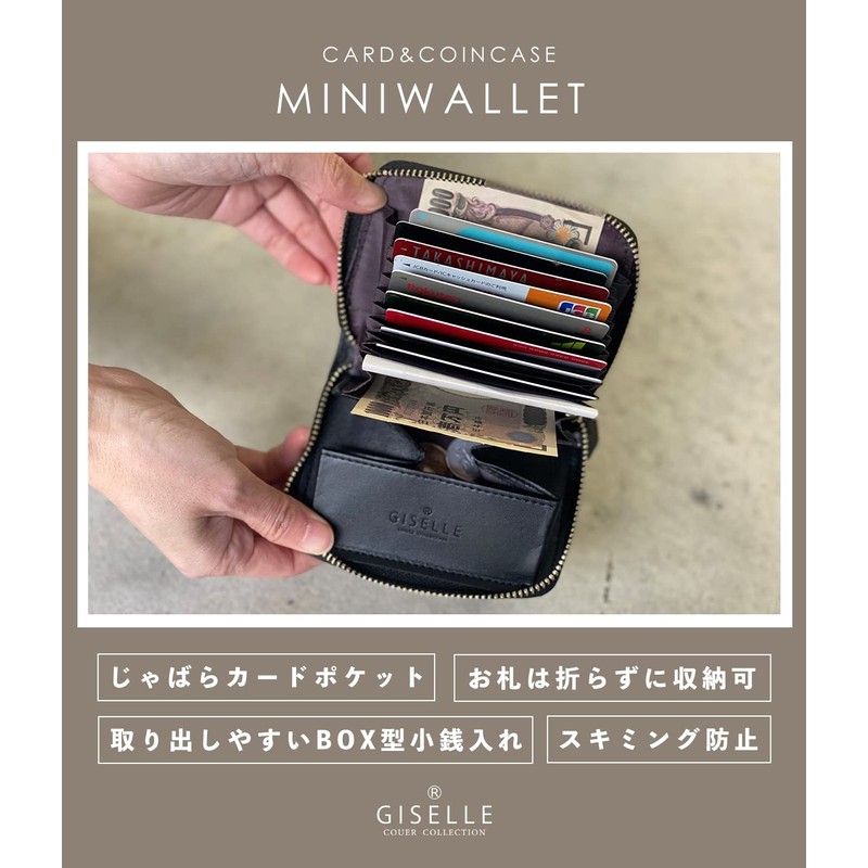 Giselle Wallet Mini Wallet, Card Case, Prevents Bills from Breaking,