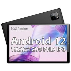kinstone 10.3 Inch Android 12 Tablet, 4G LTE Tablet, 7500 mAh, 1.8GHz Octa-Core Gaming Tablet, 6GB RAM + 128GB ROM, 1920x1200 FHD IPS, 5MP + 13MP Dual Camera, 2.4G + 5G WiFi, Bluetooth 5.0 GPS