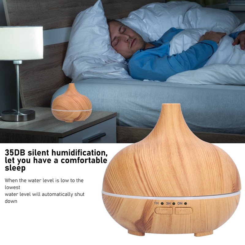 150ml Wood Grain Aromatherapy Diffuser USB Essential Oil Diffuser Cool