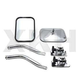 SMT-2 X Side View Mirror Compatible With Wrangler JK TJ 96-17 Door off Rear Rectangular Hinge [B07L5ZK3W1]