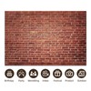 7x5 Ft Brick Wall Party Backdrop，Polyester Fabric Red Brick Sign