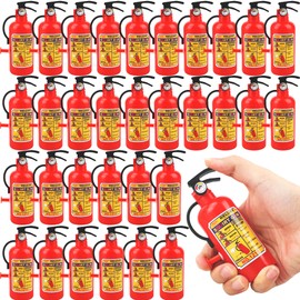 32 Pack Kids Small Fire Extinguisher Squirter Water Toys Firefighter Water Squirt Water Blaster Toys Mini Fireman Squirters Bulk for Child Beach Summer Swimming Pool Party Supplies