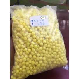 Jeros Tackle 500 PACK CORN BEADS 6 MM GREAT FOR FLOUNDER RIGS AND TROUT EGGS CARP YELLOW