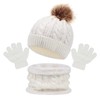 Kids Knitted Hat Scarf and Gloves Set, Toddler Winter Warm