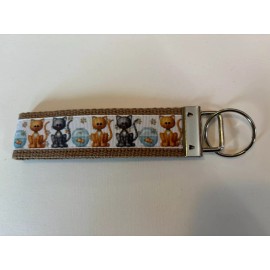Cats, Fishbowl Cats Fishbowl 6" Key chain Key Fob Wrist Strap Key Ring Gift Pet Cute Kittens