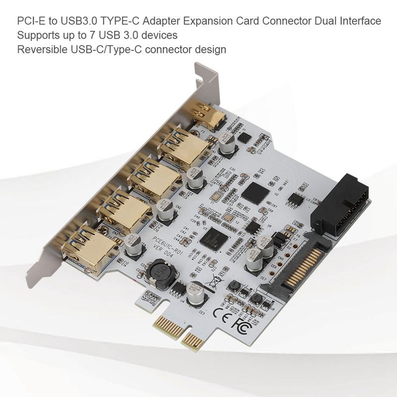 PCI-E to USB3.0 4 port Type C Adapter Expansion Card