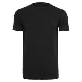 Build your Brand Men’s Crew Neck T-Shirt, Basic Cotton Top, Available in Many Colours and Sizes XS–5XL, Black (Black)