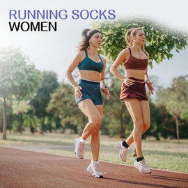Stoeury Trainer Ankle Socks Women, Cushioned Quarter Running Socks, Anti Blister Ladies Walking Sports Sock, Breathable Cotton Casual Athletic Gym Sock 4 Pairs, White 6-8