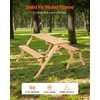 VEVOR 2-in-1 Transforming Interchangeable Picnic Table, Outdoor Wooden Table and