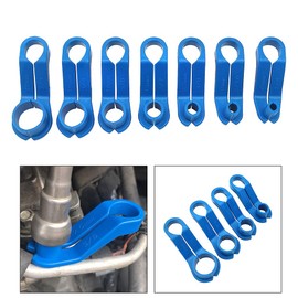 TOTMOX 7PCS AC Fuel Line Disconnect Tools Fuel Line Angled Disconnect Tool Set Blue Fuel Line Removal Tool,1/4-7/8 inch