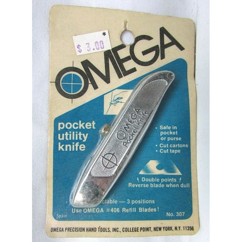 OMEGA Rare Vintage Omega Retractable Pocket Utility Knife NOS New