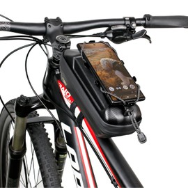 GORIX Top Tube Bag Waterproof Smartphone Mount Large Capacity Durable Road Mountain Bike (Active T50)