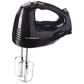 Hamilton Beach Hand Mixer with Snap-on Case, Black