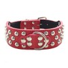 haoyueer 2" Width 3 Rows Silver Rivets Studded Leather Dog