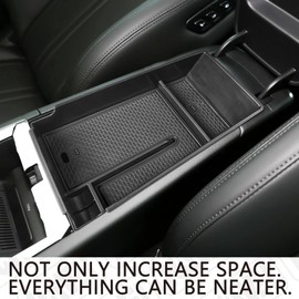 HGWEI Center Console Organizer Compatible with 2021 2022 2023 2024 Kia K5 DL3 GT Line Interior Accessories, ABS Insert Tray Armrest Storage Box, Black