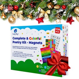 1138 PCS Colorful & Complete Poetry Magnets Kit, Word Magnet for Fridge, Poem Magnet, Magnetic Words for Fridge, Sentence Building, Poetry Tiles Magnets, Create Poems, Conversations - Simply Magic