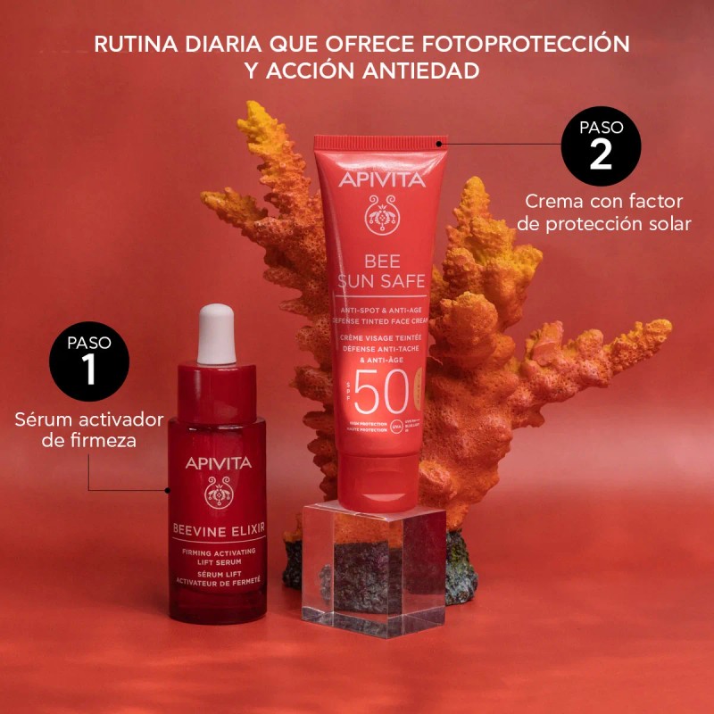 Apivita Protector Spf50 Antiedad Antimanchas Color 50ml