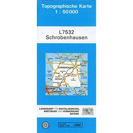 TK50 L7532 Schrobenhausen: Topographische Karte 1:50000 (TK50 Topographische Karte 1:50000 Bayern)