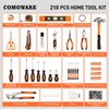 COMOWARE 218 Pcs Home Tool Kit - Basic Household Hand