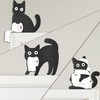 Funny Black Cat Bathroom Decor Set, 3 Pcs Wooden Cats