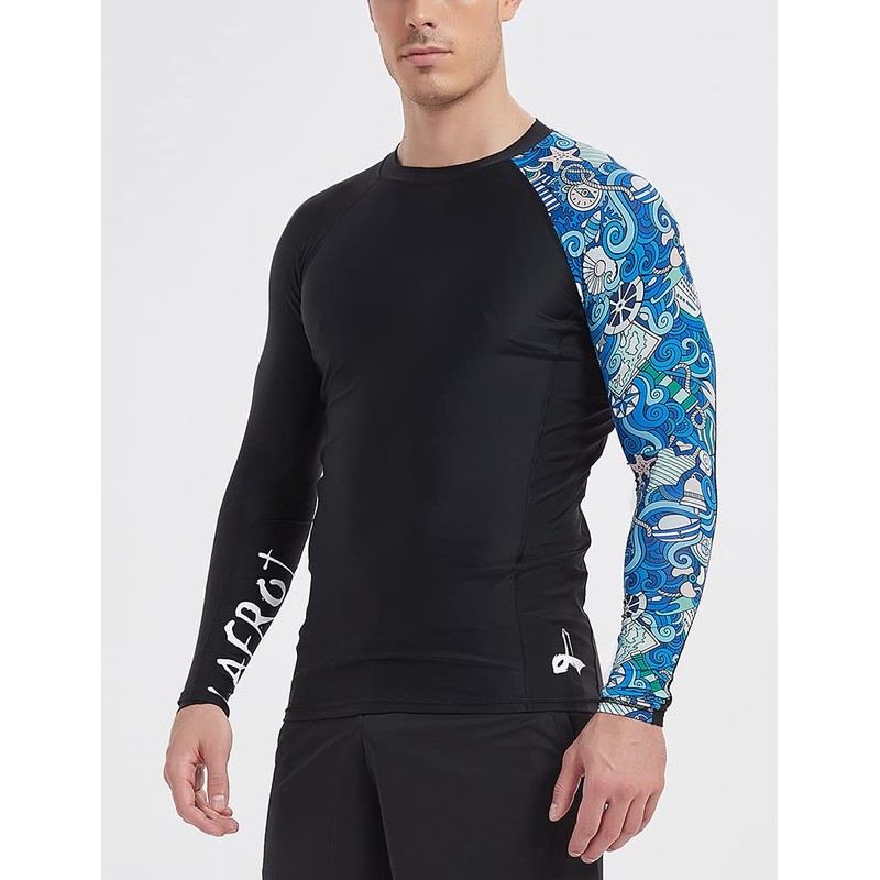 LAFROI Men's Long Sleeve UPF 50+ Baselayer Skins Performance Fit
