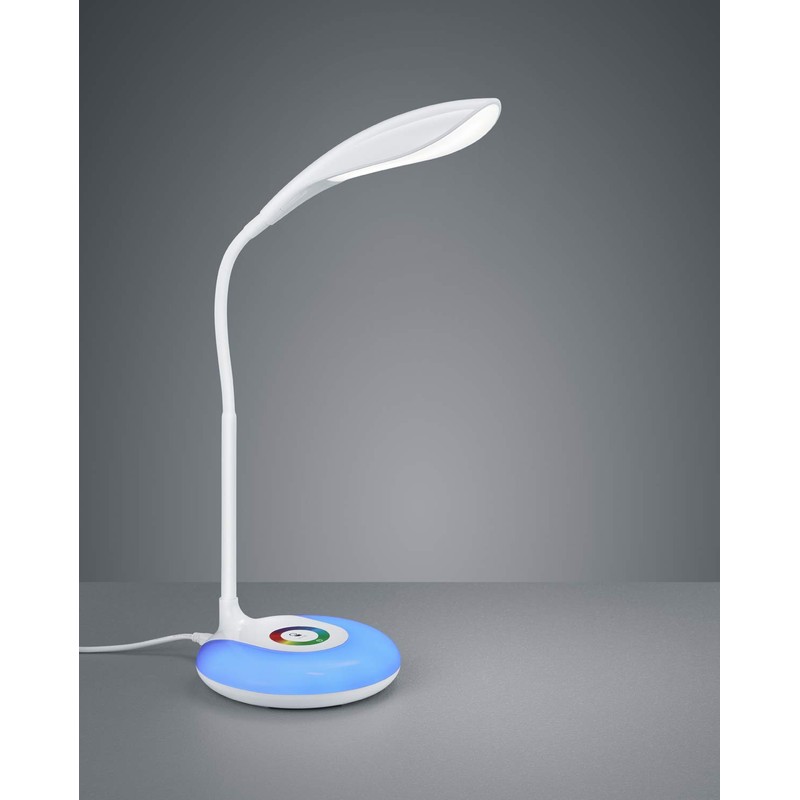 Reality Leuchten Krait R52781201 LED Desk Lamp Plastic White Base