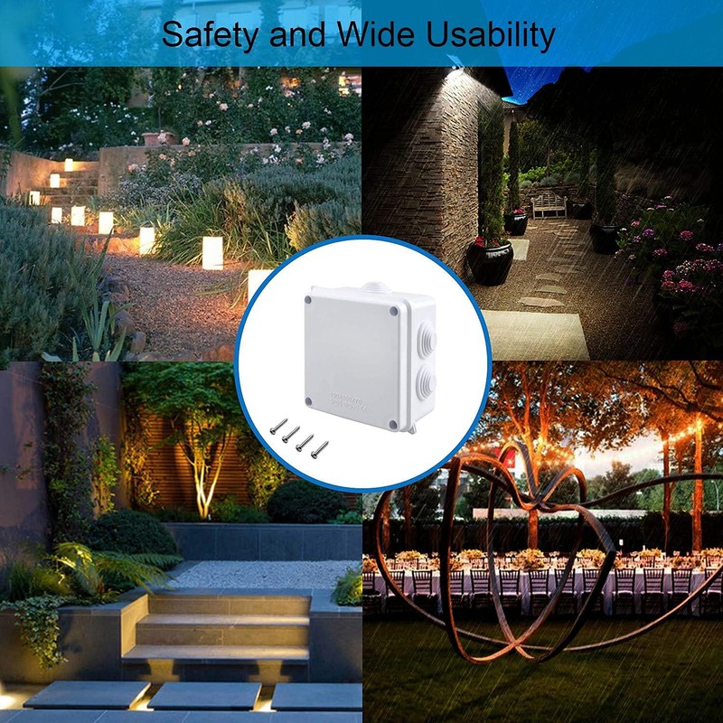 MABUSIYI IP65 Waterproof Junction Box, ABS Plastic Electrical Outdoor Junction