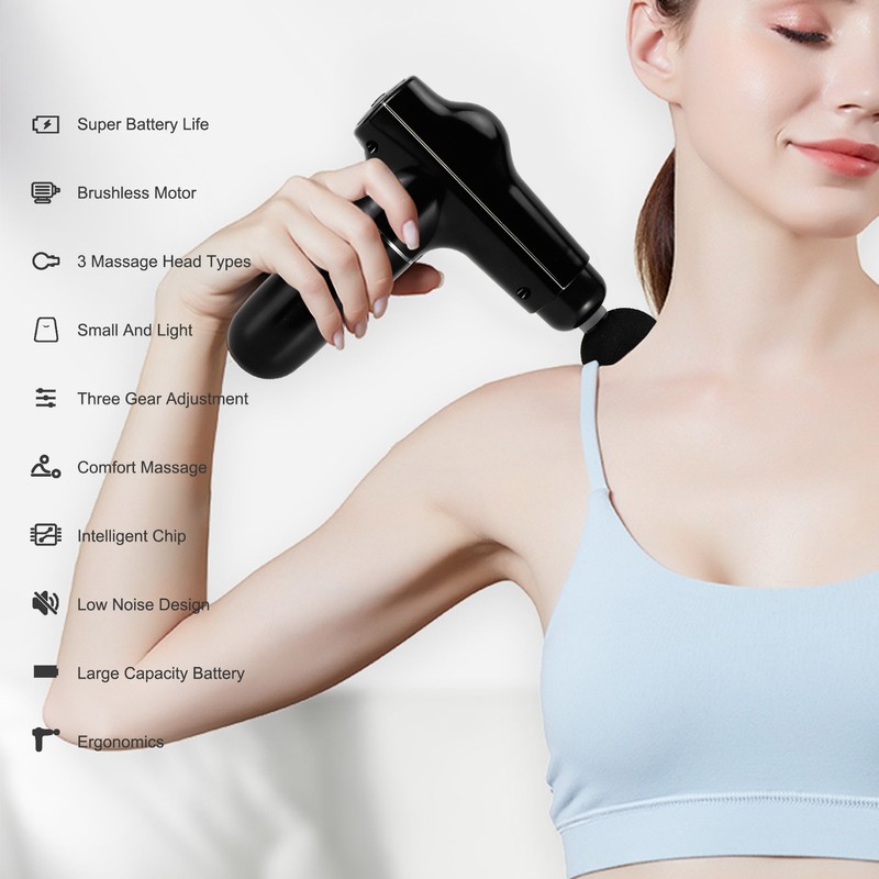 Mini Portable Electric Muscle Stimulator Body Relaxation Massager with 3