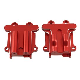 Aluminum Diff Cover Set Front & Rear Differential Cover for Arrma 1/18 Granite Grom & Typhon Grom – 2Pcs CNC Upgrade Parts, Fits ARA2102, ARA2104, ARA2106T1 (Red)