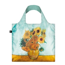 LOQI Museum Vincent Van Gogh Vase with Sunflowers Canvas & Beach Tote Bag, 50 cm, 20 L, Multicolour